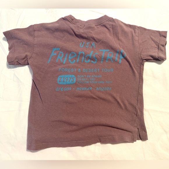 Zara Baby Vintage Inspired Purple T-shirt Friends trip Size 12- 18 months - Picture 2 of 5